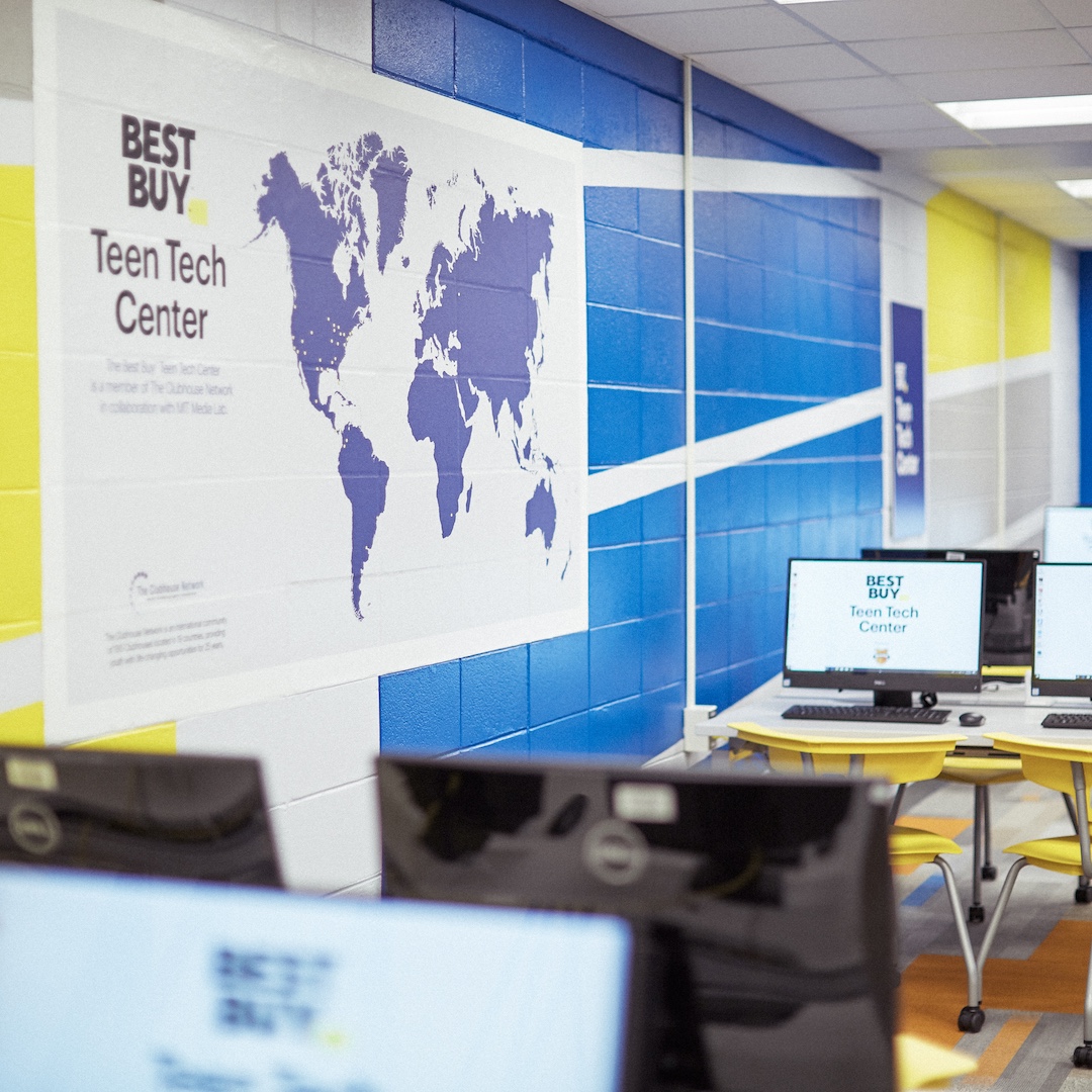 View of computer room at a Teen Tech Center